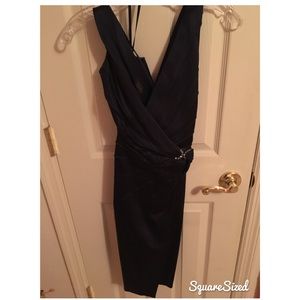 Navy blue evening dress